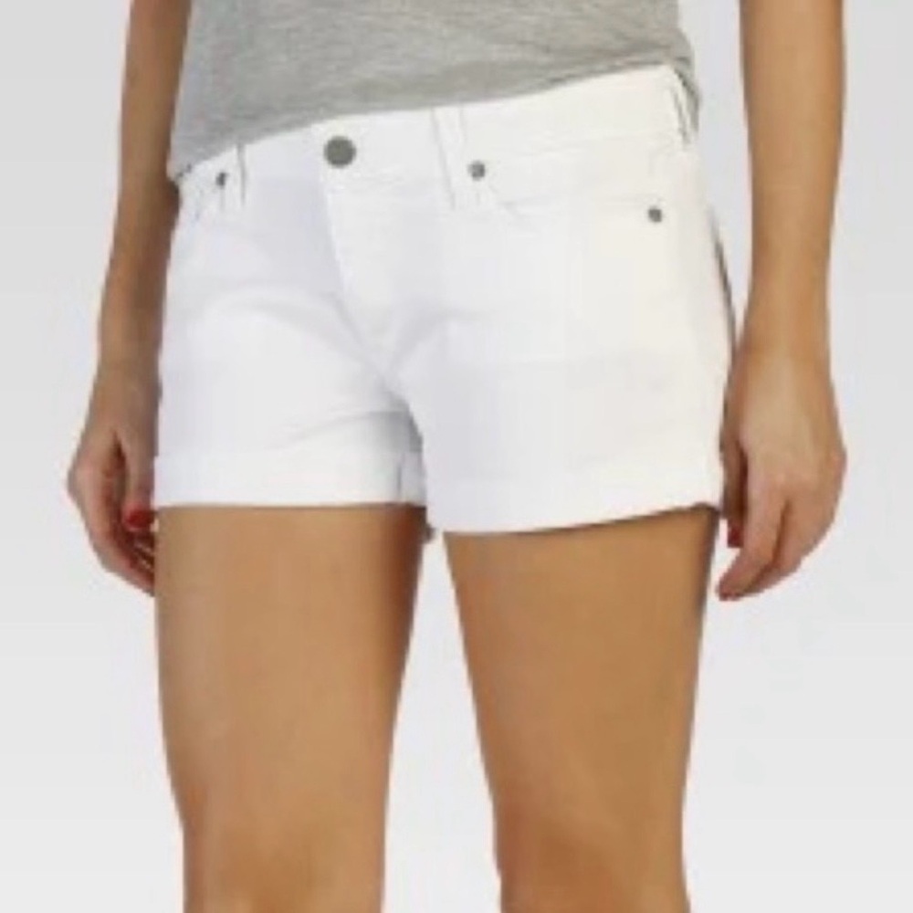 NWOT - PAIGE Women’s Jimmy Jimmy Jean Shorts w. Folded Hem - White - Sz 32